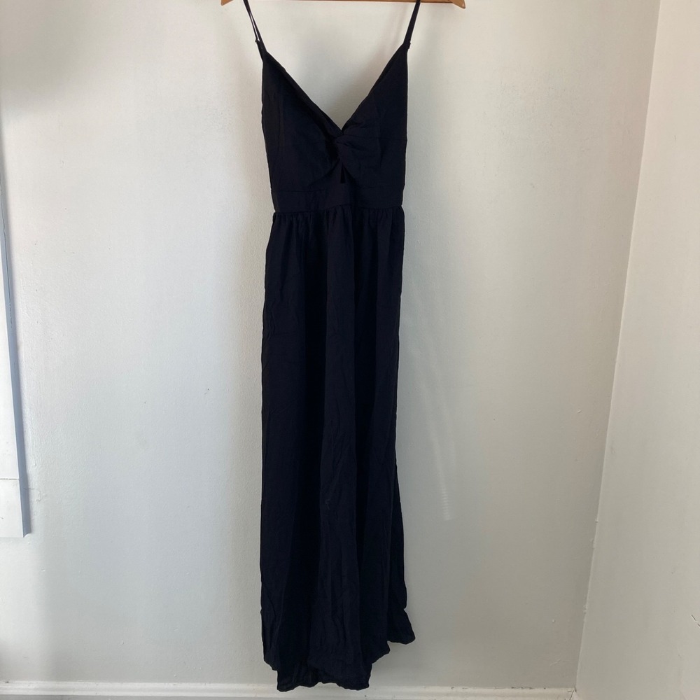 Cupshe Black Maxi Dress with Spaghetti Straps
